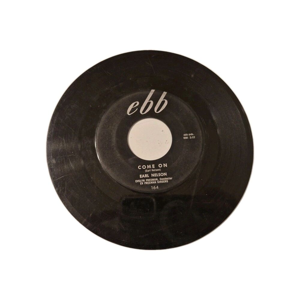 Popcorn/R&B Earl Nelson -EBB 164-Come On/No Time To Cry Vinyl Record